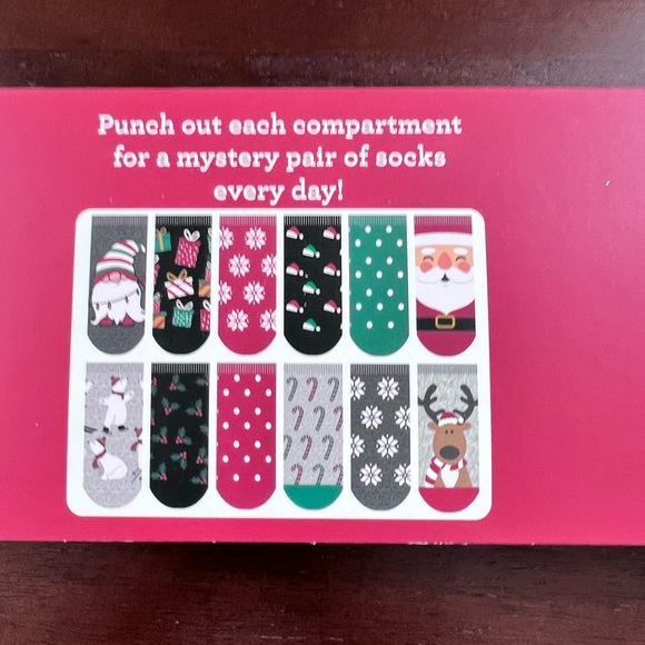 12 Days of Socks Advent Calendar- No Show Socks - Sz: 4-10 - Picture 3 of 5